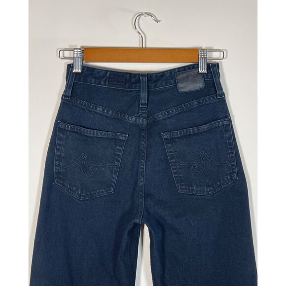 AG Adriano Goldschmied Women's THE ETTA High Waisted Wide Leg Crop Dark Wash - Picture 7 of 9